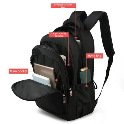 Men's USB Charging Laptop Backpack Waterproof Lightweight